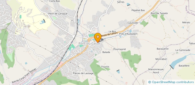 localisation de l'entreprise ANCIENS COMBATTANTS LA FRATERNELLE 14-18/39-45 TOE AFN  PONT DU CASSE