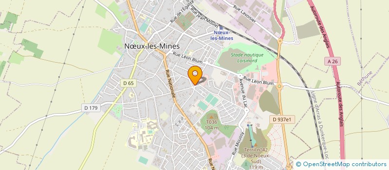 localisation de l'entreprise ANCIENS DU KSMP DE NOEUX LES MINES à NŒUX-LES-MINES
