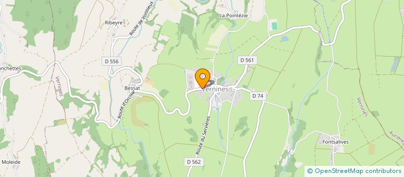 localisation de l'entreprise ANCIENS ELEVES DE LA MFR DE VERNINES  VERNINES