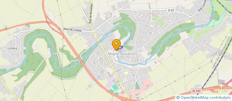 localisation de l'entreprise ANCIENS ELEVES DES ECOLES PRIMAIRES PUBLIQUES (FILLES ET GARCONS) DE MIGNE-AUXANCES à MIGNE-AUXANCES