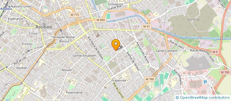 localisation de l'entreprise ANCIENS ETABLISSEMENTS DELMARLE-CARETTE  ROUBAIX