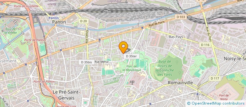 localisation de l'entreprise ANCIENS ETS J BAUDUIN à PANTIN