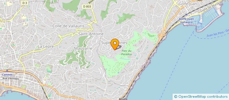 localisation de l'entreprise ANCOLI à VALLAURIS
