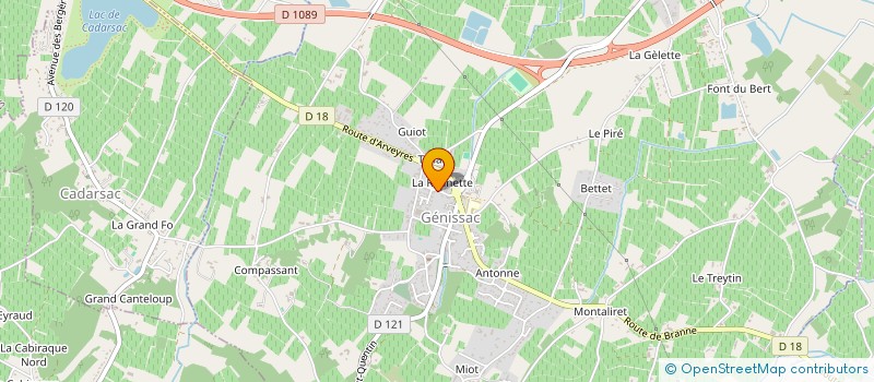 localisation de l'entreprise ANCOLIE EXPRESS SARL  GENISSAC