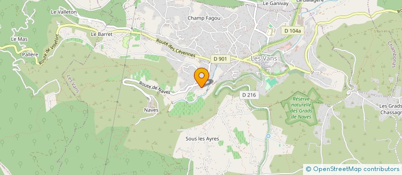 localisation de l'entreprise ANCRAGE  LES VANS