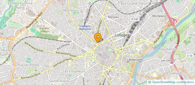 localisation de l'entreprise ANCRE 87 à LIMOGES