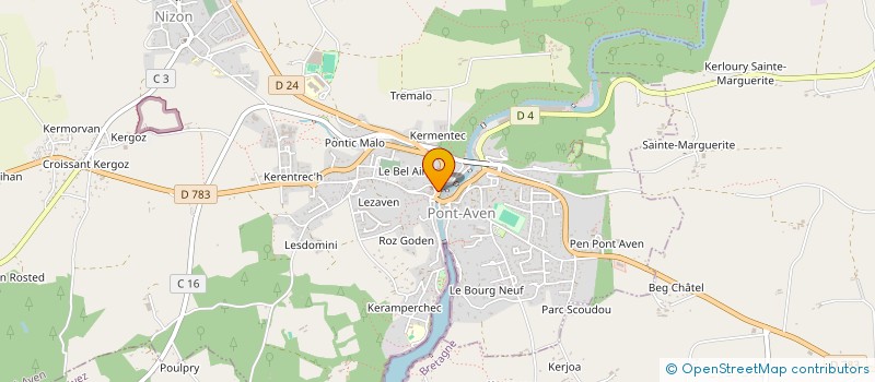 localisation de l'entreprise ANCRE MARINE à PONT-AVEN
