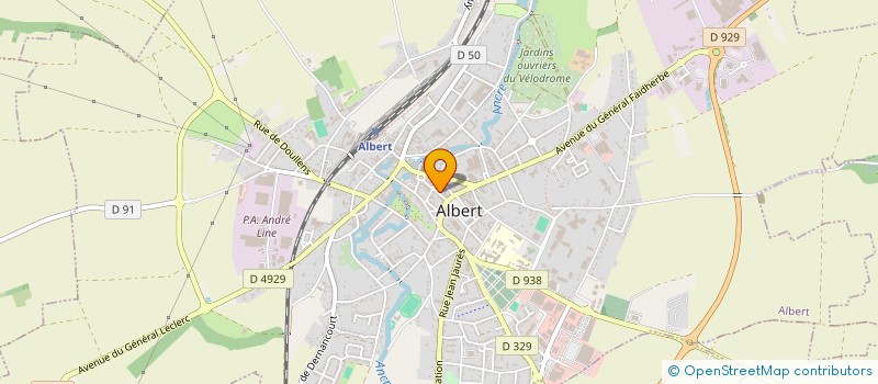 localisation de l'entreprise ANCRE TEXTILES à ALBERT