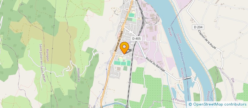 localisation de l'entreprise AND A NOUS 2 PEINTURE  LE POUZIN