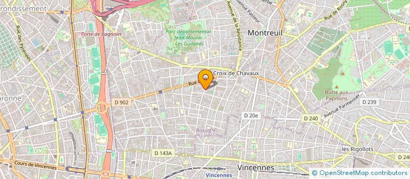localisation de l'entreprise AND MAX à MONTREUIL