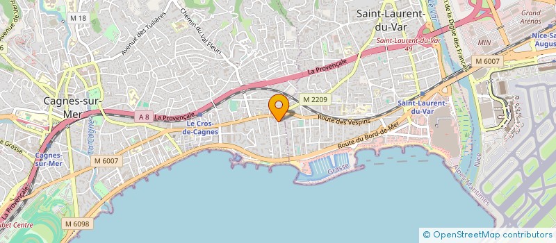 localisation de l'entreprise ANDEOR à CAGNES-SUR-MER