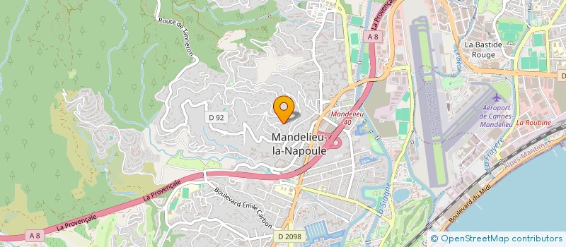 localisation de l'entreprise ANDRAGOS à MANDELIEU-LA-NAPOULE