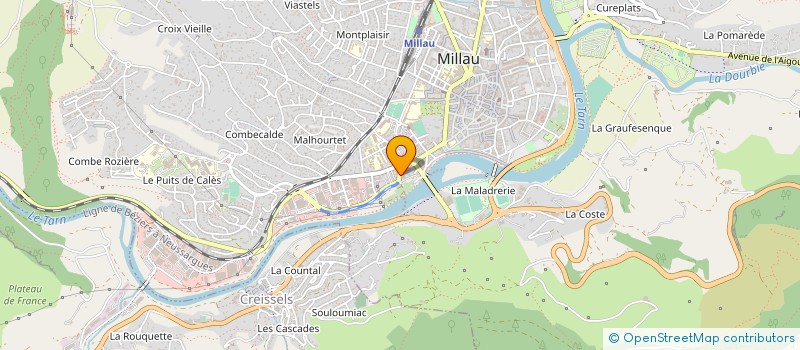 localisation de l'entreprise ANDRAL MENUISERIES à MILLAU
