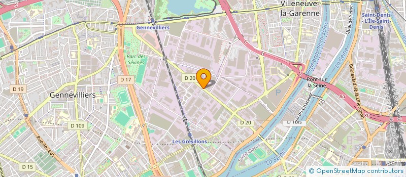 localisation de l'entreprise ANDRE à GENNEVILLIERS