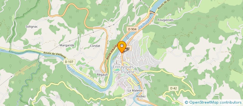 localisation de l'entreprise ANDRE  ENTRAYGUES-SUR-TRUYERE