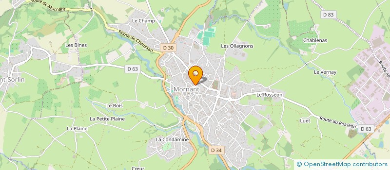 localisation de l'entreprise ANDRE BARRANDON AMEUBLEMENT à MORNANT
