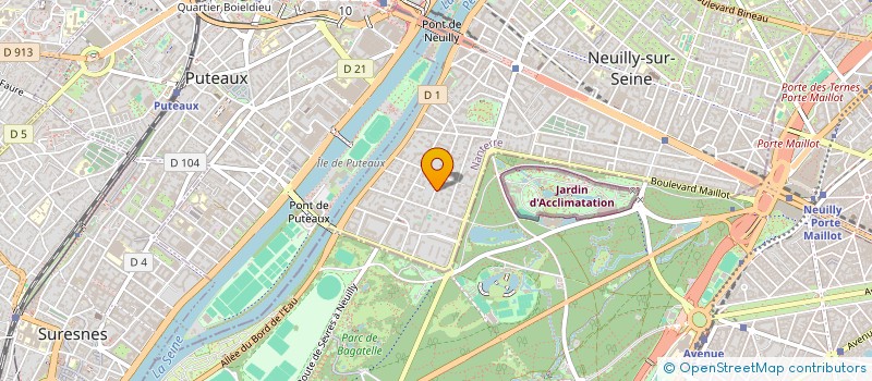 localisation de l'entreprise ANDRE COURREGES PATRIMOINE à NEUILLY-SUR-SEINE