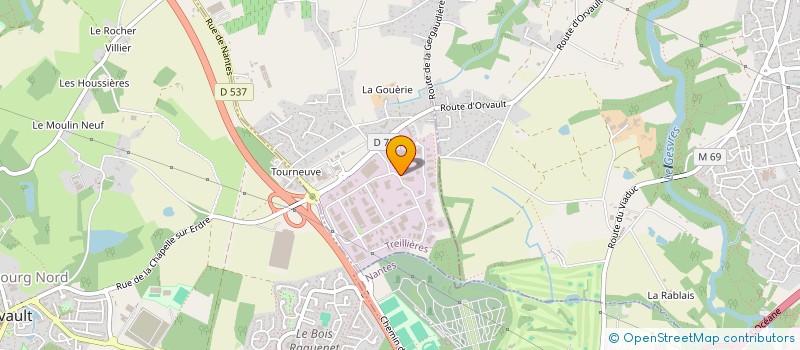 localisation de l'entreprise ANDRE DAVID à TREILLIERES