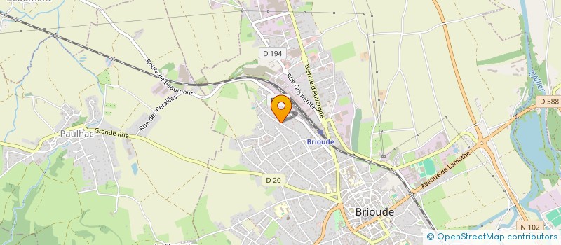 localisation de l'entreprise ANDRE DAVID PLATRERIE  BRIOUDE