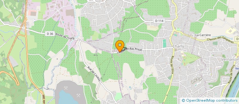 localisation de l'entreprise ANDRE DE VOURLES  CHARLY