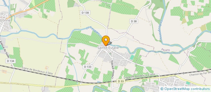 localisation de l'entreprise ANDRE FLOURENS ET FILS à SAINTE-EULALIE