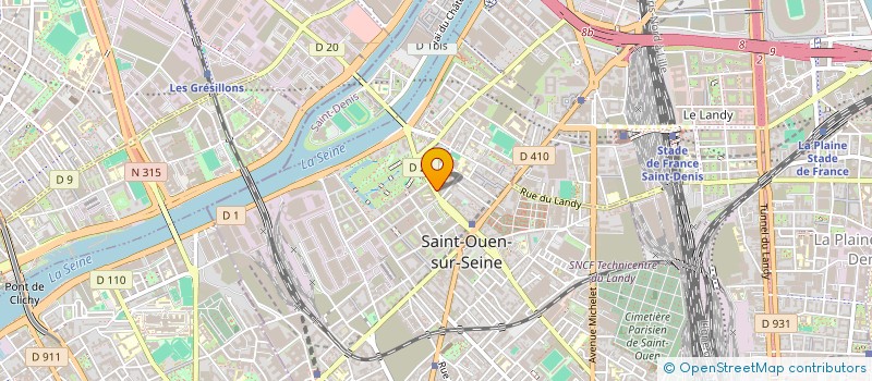 localisation de l'entreprise ANDRE GAUBERT SA  SAINT-OUEN-SUR-SEINE