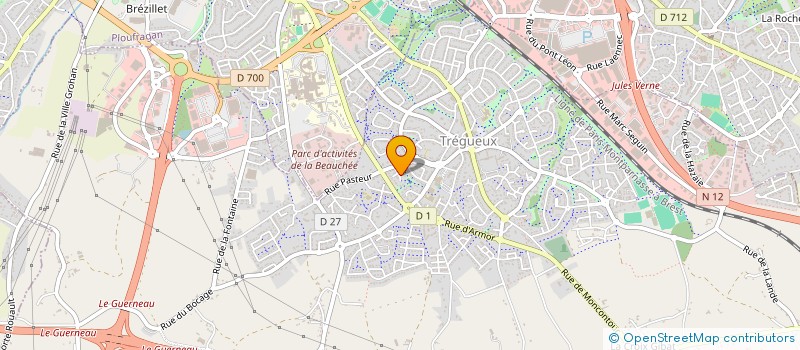 localisation de l'entreprise ANDRE GRILO  TREGUEUX