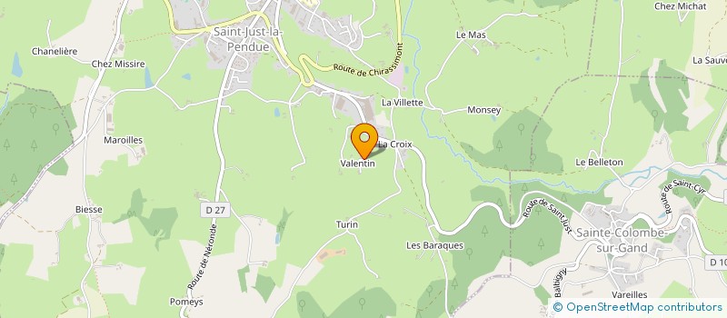 localisation de l'entreprise ANDRE IMMO 42  SAINT-JUST-LA-PENDUE