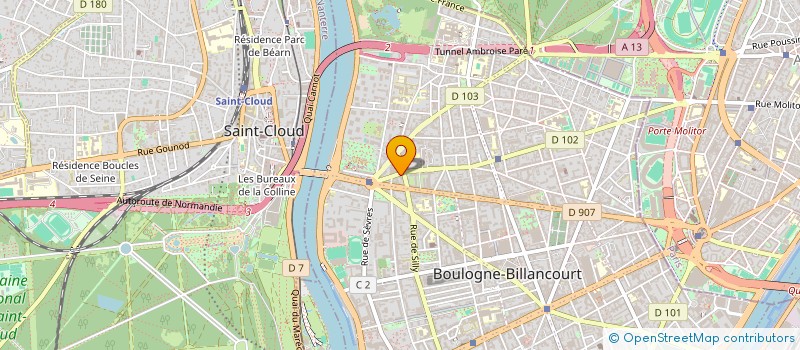 localisation de l'entreprise ANDRE MORAND SAS à BOULOGNE-BILLANCOURT