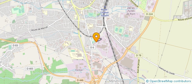 localisation de l'entreprise ANDRE OPTIQUE SARL  RIOM