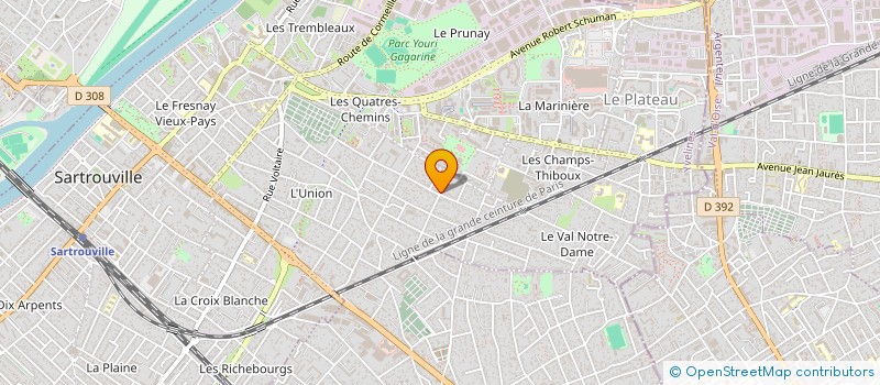 localisation de l'entreprise ANDRE TONELLATO MENUISERIE à SARTROUVILLE