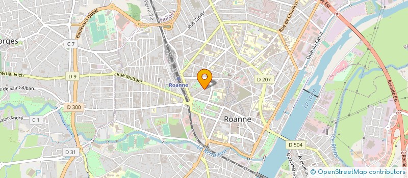 localisation de l'entreprise ANDRE VERNAY TEINTURES à ROANNE