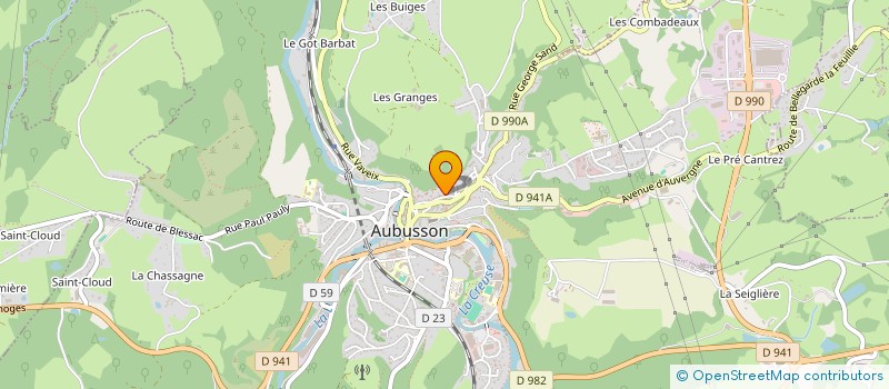 localisation de l'entreprise ANDREA à AUBUSSON