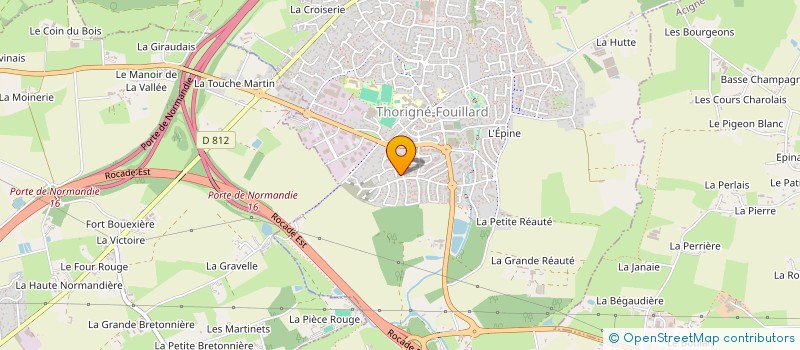 localisation de l'entreprise ANDREAS MILET COUVERTURE  THORIGNE-FOUILLARD