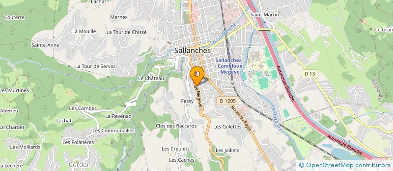 localisation de l'entreprise ANDREE COLLAS à SALLANCHES