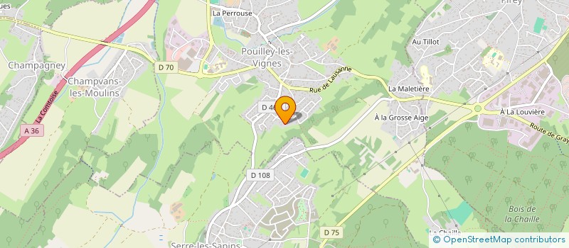 localisation de l'entreprise ANDREY  POUILLEY-LES-VIGNES