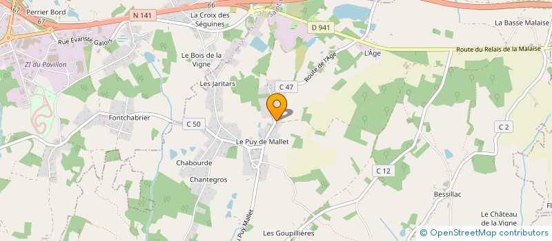 localisation de l'entreprise ANDRIEUX BONNET CHAUDRONNERIE INDUSTRIEL  SAINT-BRICE-SUR-VIENNE