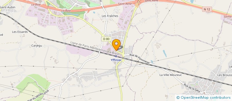 localisation de l'entreprise ANDRIEUX MAHE  YFFINIAC