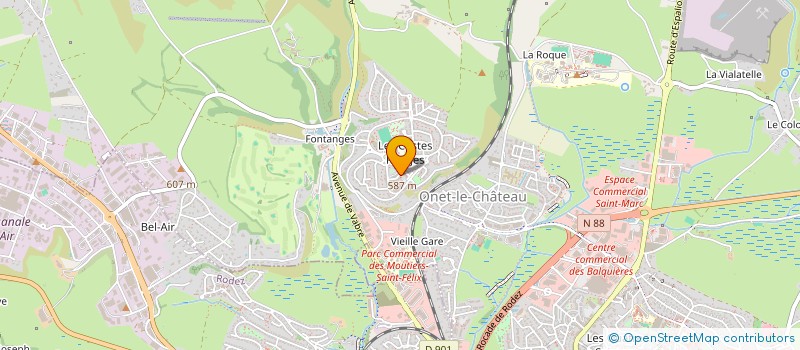localisation de l'entreprise ANDROMEDE 4 A ASSOCIATION AVEYRONNAISE D'ASTRONOMIE AMATEUR à ONET-LE-CHATEAU