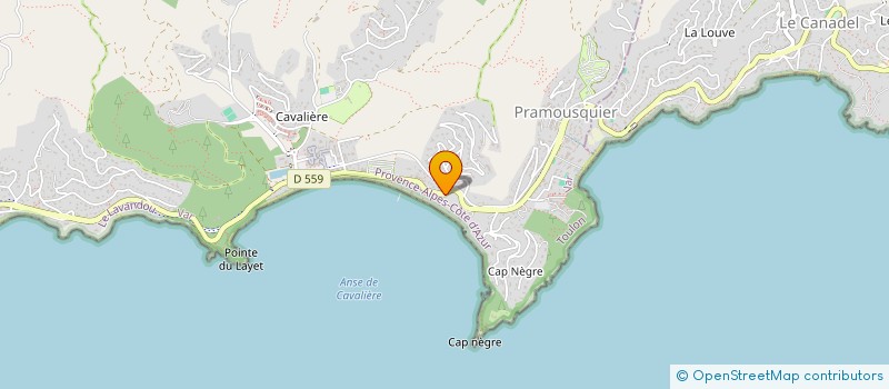 localisation de l'entreprise ANDROSE à LE LAVANDOU