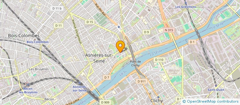 localisation de l'entreprise ANDUZE DISTRIBUTION  ASNIERES-SUR-SEINE