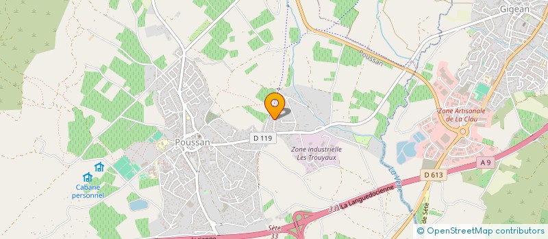 localisation de l'entreprise ANDY CAZAL DJ  POUSSAN