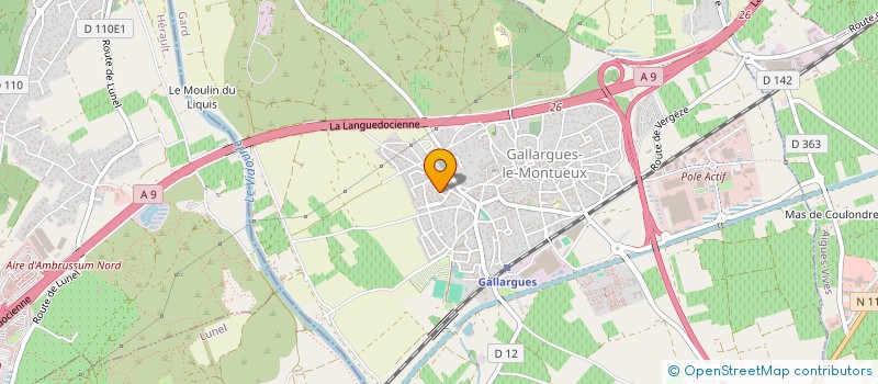 localisation de l'entreprise ANEAS INVEST  GALLARGUES-LE-MONTUEUX