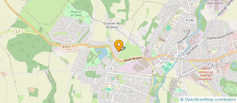 localisation de l'entreprise ANEDRIA à CHARVIEU-CHAVAGNEUX
