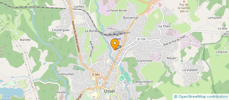 localisation de l'entreprise ANEJMA à USSEL
