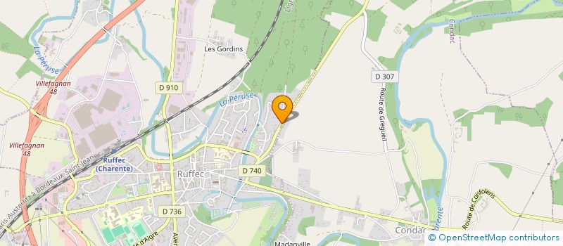 localisation de l'entreprise ANELA  RUFFEC