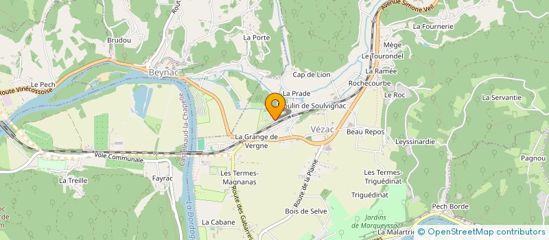 localisation de l'entreprise ANEMOI à VEZAC