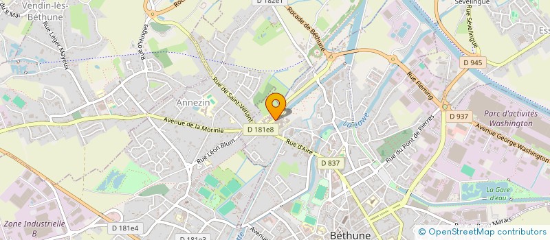 localisation de l'entreprise ANESTH ARTOIS à BETHUNE