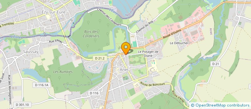 localisation de l'entreprise ANET - LE MANOIR à ANET