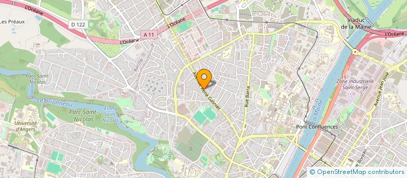 localisation de l'entreprise ANG 1 à ANGERS